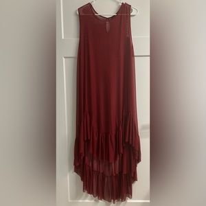 Fashion nova transparent dress.